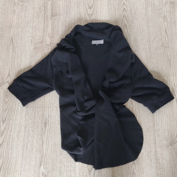 Merino Wool Soft, 1/2 sleeves Cardigan - Picture 2 of 5